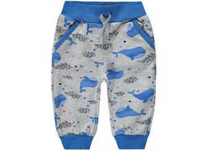 4062108297054 - Kanz - Jogginghose WHALE in grau blau Gr68