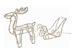 4062124406812 - MY HOME LED Dekofigur Bellot Weihnachtsdeko Beleuchtung transparent H 115cm Lampen Rentierschlitten mit LED´s