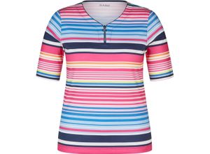 4062133174443 - RABE Shirt Halbarm V-Ausschnitt für Damen mehrfarbig 38