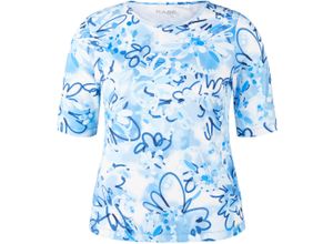 4062133208568 - RABE Halbarmshirt Rundhals für Damen blau 50