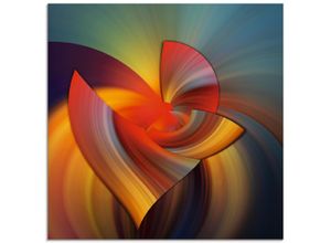 4062144029954 - Glasbild ARTLAND Abstraktes in bunt Bilder Gr B H 50 cm x 50 cm Glasbild Muster quadratisch 1 St gelb Bild Glasbild Glasbilder Bilder in verschiedenen Größen