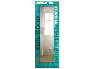 4062144135648 - Dekospiegel ARTLAND Herein Spiegel Gr B H T 504 cm x 1404 cm x 16 cm blau Dekospiegel Spiegel gerahmter Ganzkörperspiegel Wandspiegel mit Motivrahmen Landhaus