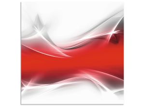 4062144140031 - Küchenrückwand ARTLAND Kreatives Element Spritzschutzwände Gr B H 60 cm x 60 cm rot Küchendekoration Alu Spritzschutz mit Klebeband einfache Montage