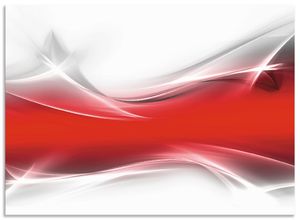 4062144140161 - Küchenrückwand ARTLAND Kreatives Element Spritzschutzwände Gr B H 90 cm x 65 cm rot Küchendekoration Alu Spritzschutz mit Klebeband einfache Montage