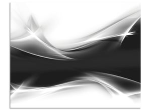 4062144140406 - Küchenrückwand ARTLAND Kreatives Element Spritzschutzwände Gr B H 80 cm x 65 cm schwarz Küchendekoration Alu Spritzschutz mit Klebeband einfache Montage