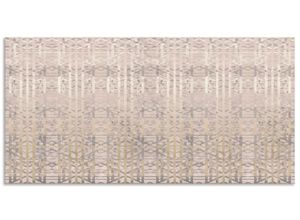 4062144143377 - Küchenrückwand ARTLAND Muster Spritzschutzwände Gr B H 100 cm x 50 cm beige (naturfarben) Küchendekoration Alu Spritzschutz mit Klebeband einfache Montage