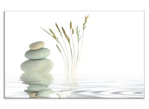 4062144196984 - Küchenrückwand ARTLAND Zen Friede Spritzschutzwände Gr B H 80 cm x 50 cm weiß Küchendekoration Alu Spritzschutz mit Klebeband einfache Montage