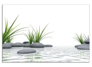 4062144199008 - Küchenrückwand ARTLAND 3 D Steine Spritzschutzwände Gr B H 90 cm x 60 cm weiß Küchendekoration Alu Spritzschutz mit Klebeband einfache Montage