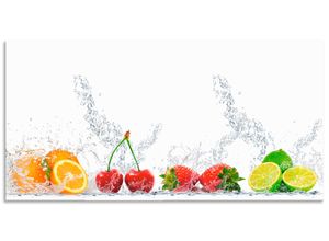 4062144210468 - Küchenrückwand ARTLAND Fruchtig erfrischend gesund Fruchtmix Spritzschutzwände Gr B H 120 cm x 60 cm bunt Küchendekoration Alu Spritzschutz mit Klebeband einfache Montage