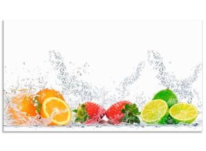 4062144210604 - Küchenrückwand ARTLAND Fruchtig erfrischend gesund Fruchtmix Spritzschutzwände Gr B H 90 cm x 50 cm bunt Küchendekoration Alu Spritzschutz mit Klebeband einfache Montage