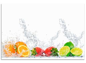 4062144210628 - Küchenrückwand ARTLAND Fruchtig erfrischend gesund Fruchtmix Spritzschutzwände Gr B H 90 cm x 60 cm bunt Küchendekoration Alu Spritzschutz mit Klebeband einfache Montage