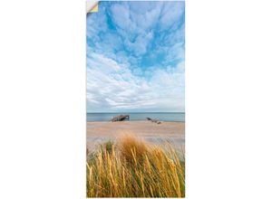 4062144225226 - Wandbild ARTLAND Rettin Strandidylle an der Ostsee Bilder Gr B H 75 cm x 150 cm Wandaufkleber - Vinyl Gewässer 1 St blau Bild Kunstdruck Leinwandbild Kunstdrucke Bilder als Alubild Leinwandbild Wandaufkleber oder Poster in versch Größen