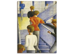 4062144284544 - Wandbild ARTLAND Bauhaustreppe 1932 Bilder Gr B H 90 cm x 120 cm Leinwandbild Gruppen & Familien 1 St blau Bild Leinwandbild Kunstdrucke Bilder als Alubild Leinwandbild Wandaufkleber oder Poster in versch Größen