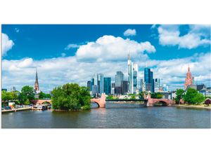 4062144360378 - Wandbild ARTLAND Frankfurt am Main Bilder Gr B H 100 cm x 50 cm Alu-Dibond-Druck Deutschland Querformat 1 St blau Bild Poster Bilder als Alubild Leinwandbild Wandaufkleber oder in versch Größen