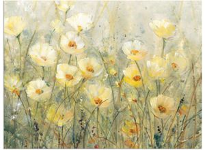 4062144365090 - Wandbild ARTLAND Sommer in voller Blüte I Bilder Gr B H 80 cm x 60 cm Alu-Dibond-Druck Blumenwiese Querformat 1 St gelb Bild Metallbild Metallbilder Bilder als Alubild Leinwandbild Wandaufkleber oder Poster in versch Größen