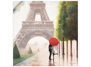 4062144442821 - Wandbild ARTLAND Paris Romanze II Bilder Gr B H 30 cm x 30 cm Wandaufkleber - Vinyl Gebäude quadratisch 1 St grau Bild Poster Bilder als Leinwandbild Wandaufkleber oder in versch Größen