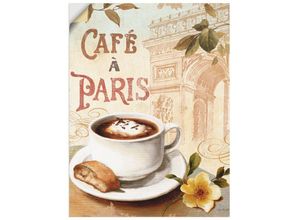 4062144450192 - Wandbild ARTLAND Kaffee in Europa I Bilder Gr B H 30 cm x 40 cm Wandaufkleber - Vinyl Getränke Hochformat 1 St braun Bild Poster Bilder als Leinwandbild Wandaufkleber oder in versch Größen