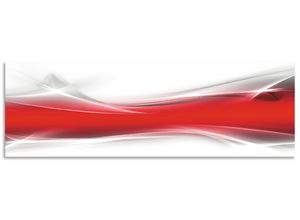 4062144462591 - Küchenrückwand ARTLAND Kreatives Element Spritzschutzwände Gr B H 170 cm x 55 cm rot Küchendekoration Alu Spritzschutz mit Klebeband einfache Montage