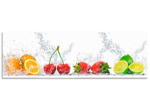 4062144468944 - Küchenrückwand ARTLAND Fruchtig erfrischend gesund Fruchtmix Spritzschutzwände Gr B H 160 cm x 50 cm bunt Küchendekoration Alu Spritzschutz mit Klebeband einfache Montage