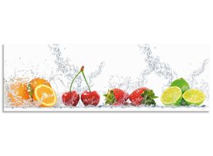 4062144468999 - Küchenrückwand ARTLAND Fruchtig erfrischend gesund Fruchtmix Spritzschutzwände Gr B H 170 cm x 55 cm bunt Küchendekoration Alu Spritzschutz mit Klebeband einfache Montage