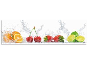 4062144469019 - Küchenrückwand ARTLAND Fruchtig erfrischend gesund Fruchtmix Spritzschutzwände Gr B H 180 cm x 50 cm bunt Küchendekoration Alu Spritzschutz mit Klebeband einfache Montage