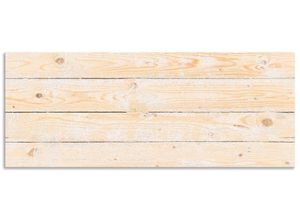 4062144470558 - Küchenrückwand ARTLAND Holzstruktur Spritzschutzwände Gr B H 140 cm x 55 cm beige (naturfarben) Küchendekoration Alu Spritzschutz mit Klebeband einfache Montage