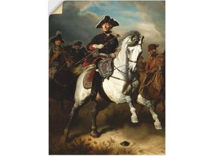 4062144515181 - Wandbild ARTLAND Friedrich der Große zu Pferde 1861 Bilder Gr B H 30 cm x 40 cm Wandaufkleber - Vinyl Menschen 1 St bunt Bild Poster Bilder als Leinwandbild Wandaufkleber oder in versch Größen