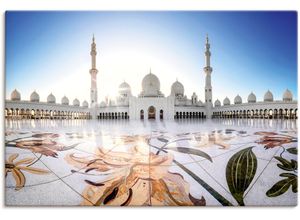 4062144628942 - Wandbild ARTLAND Scheich-Zayid-Moschee II Bilder Gr B H 90 cm x 60 cm Leinwandbild Gebäude Querformat 1 St weiß Kunstdrucke als Alubild Leinwandbild Wandaufkleber oder Poster in versch Größen