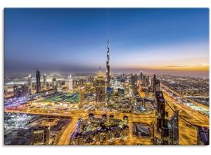 4062144629314 - Wandbild ARTLAND Dubai IV Bilder Gr B H 120 cm x 80 cm Leinwandbild Bilder von Asien Querformat 1 St blau Kunstdrucke als Alubild Leinwandbild Wandaufkleber oder Poster in versch Größen