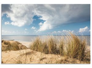 4062144663691 - Wandbild ARTLAND Weg durch die Dünen am Roten Kliff Bilder Gr B H 120 cm x 80 cm Alu-Dibond-Druck Strandbilder Querformat 1 St braun Kunstdrucke als Alubild Leinwandbild Wandaufkleber oder Poster in versch Größen