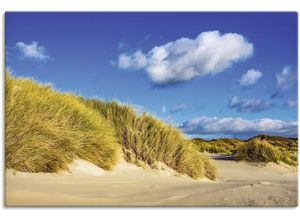 4062144674215 - Wandbild ARTLAND Landschaft mit Dünen Insel Amrum Bilder Gr B H 90 cm x 60 cm Leinwandbild Strandbilder Querformat 1 St blau Kunstdrucke als Alubild Leinwandbild Wandaufkleber oder Poster in versch Größen