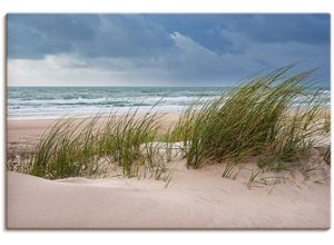 4062144737668 - Wandbild ARTLAND Düne und Strand bei Hirtshals Dänemark Bilder Gr B H 90 cm x 60 cm Leinwandbild Küstenbilder Querformat 1 St blau Kunstdrucke als Alubild Leinwandbild Wandaufkleber oder Poster in versch Größen