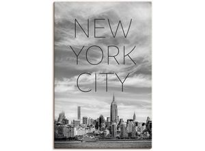 4062144739488 - Wandbild ARTLAND NYC Midtown Manhattan Bilder Gr B H 20 cm x 30 cm Leinwandbild New York Hochformat 1 St schwarz Kunstdrucke als Alubild Leinwandbild Wandaufkleber oder Poster in versch Größen