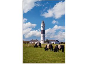 4062144745960 - Wandbild ARTLAND Leuchtturm Langer Christian Kampen Sylt Bilder Gr B H 80 cm x 120 cm Alu-Dibond-Druck Gebäude Hochformat 1 St blau Kunstdrucke als Alubild Leinwandbild Wandaufkleber oder Poster in versch Größen