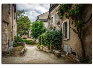 4062144752807 - Wandbild ARTLAND Dorf in der Bretagne - Frankreich Bilder Gr B H 90 cm x 60 cm Leinwandbild Frankreich Querformat 1 St braun Kunstdrucke als Alubild Leinwandbild Wandaufkleber oder Poster in versch Größen