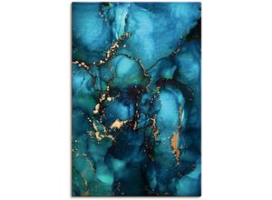 4062144755419 - Wandbild ARTLAND Lagune Bilder Gr B H 40 cm x 60 cm Leinwandbild Muster Hochformat 1 St blau Kunstdrucke als Alubild Leinwandbild Wandaufkleber oder Poster in versch Größen