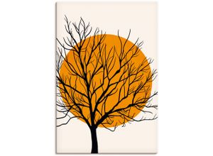 4062144774496 - Wandbild ARTLAND Versteckte Sonne Bilder Gr B H 60 cm x 90 cm Leinwandbild Himmelsbilder Hochformat 1 St orange Kunstdrucke als Alubild Leinwandbild Wandaufkleber oder Poster in versch Größen