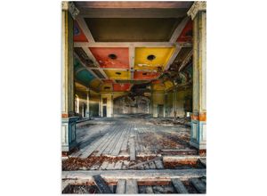 4062144830895 - Wandbild ARTLAND Lost Place - Der letzte Tanz Tanzsaal Bilder Gr B H 60 cm x 80 cm Alu-Dibond-Druck Gebäude Hochformat 1 St bunt Kunstdrucke als Alubild Leinwandbild Wandaufkleber oder Poster in versch Größen