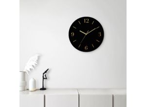 4062144890714 - Wanduhr Aurum Wanduhren Gr B H T 30 cm x 30 cm x 18 cm Quarzuhr schwarz Wanduhren analog 30 cm