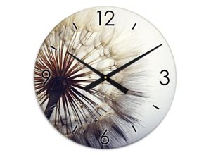 4062144960868 - Wanduhr ARTLAND XXL Ø 50 cm Große Pusteblume Wanduhren Gr B H T 50 cm x 50 cm x 18 cm Quarzuhr blau Wanduhren