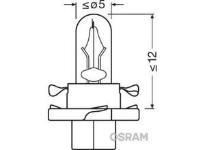 4062172046978 - OSRAM Glühlampe Instrumentenbeleuchtung 12V 2452MFX6