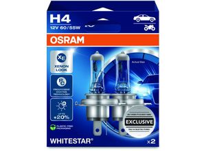 4062172393447 - Scheinwerferlampe H4 Whitestar 20 2 Stück - Osram