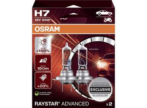 4062172393522 - Scheinwerferlampe H7 Raystar Advanced 20 2 Stück Scheinwerferlampe - Osram