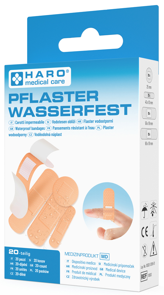 4062191100033 - HARO Pflaster-Strips wasserfest beige 20er Pack