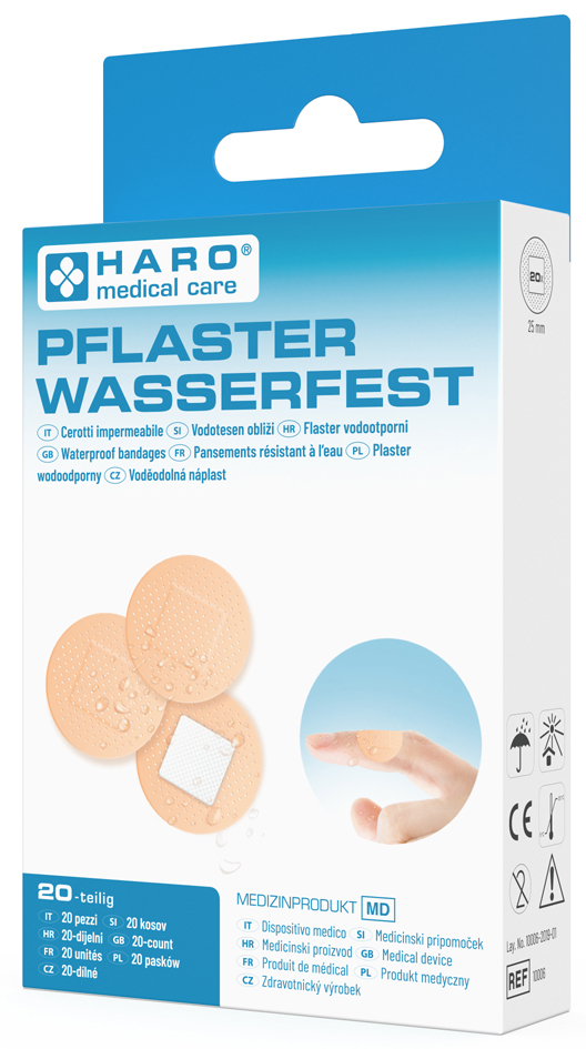 4062191100064 - HARO Pflaster wasserfest rund hautfarben 20er Pack