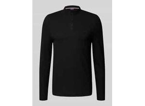 4062223562877 - Longsleeve mit kurzer Knopfleiste und Label-Detail