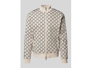 4062226936095 - Sweatjacke mit Allover-Label-Print