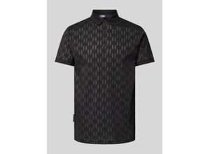 4062226950787 - Slim Fit Poloshirt mit Allover-Logo-Muster