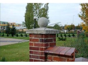 4062292031915 - Skulptur Säulen Kopf Dekoration Statue Skulptur Garten Zaun Deko Stein 