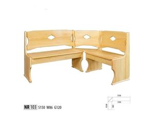 4062292258671 - Eckbank Eckbank Echtholz Kiefer Massiv Holz Esszimmer Landhaus Handarb